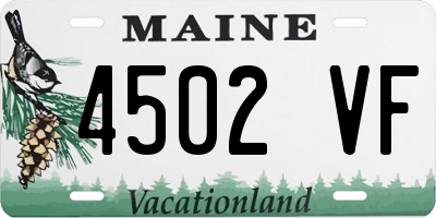 ME license plate 4502VF