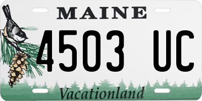 ME license plate 4503UC