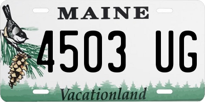 ME license plate 4503UG