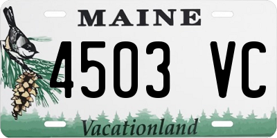 ME license plate 4503VC