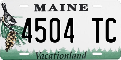 ME license plate 4504TC