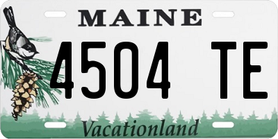 ME license plate 4504TE
