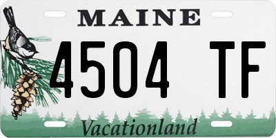 ME license plate 4504TF
