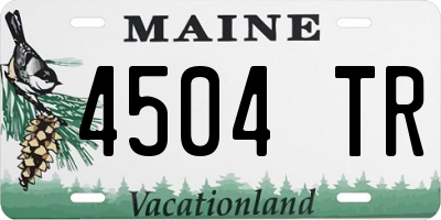 ME license plate 4504TR