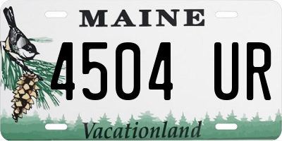 ME license plate 4504UR