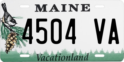 ME license plate 4504VA