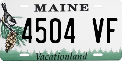 ME license plate 4504VF