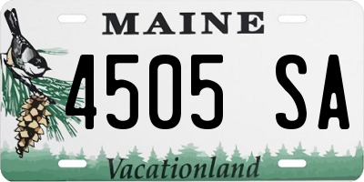 ME license plate 4505SA