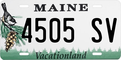 ME license plate 4505SV