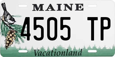 ME license plate 4505TP
