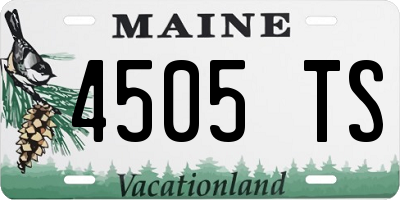 ME license plate 4505TS
