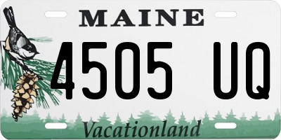 ME license plate 4505UQ