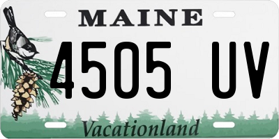 ME license plate 4505UV