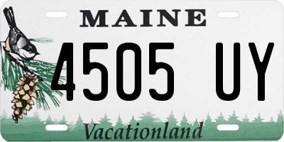 ME license plate 4505UY