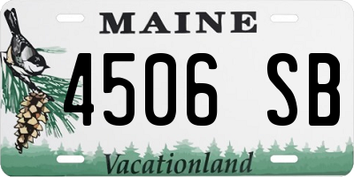 ME license plate 4506SB