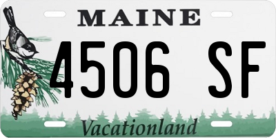 ME license plate 4506SF