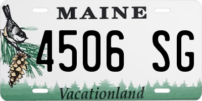 ME license plate 4506SG