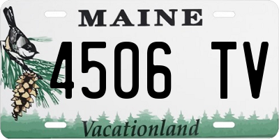 ME license plate 4506TV