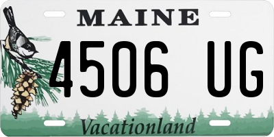 ME license plate 4506UG