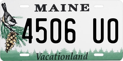 ME license plate 4506UO