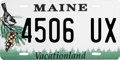 ME license plate 4506UX