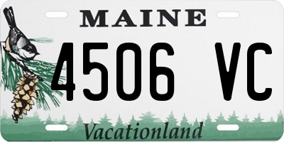 ME license plate 4506VC