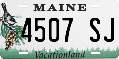 ME license plate 4507SJ