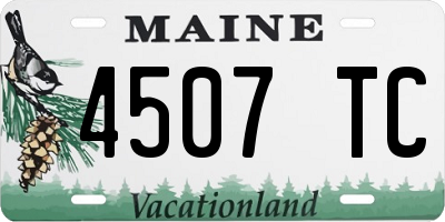 ME license plate 4507TC