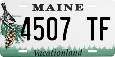 ME license plate 4507TF