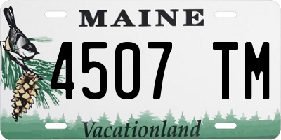 ME license plate 4507TM