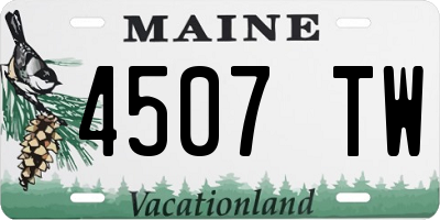 ME license plate 4507TW