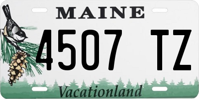 ME license plate 4507TZ