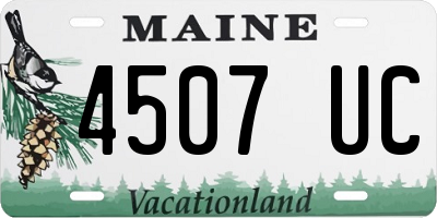 ME license plate 4507UC