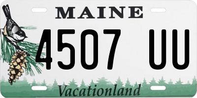 ME license plate 4507UU