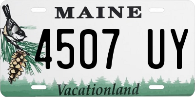 ME license plate 4507UY