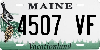 ME license plate 4507VF