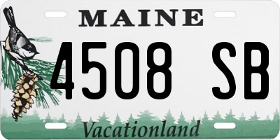 ME license plate 4508SB