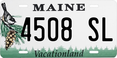 ME license plate 4508SL