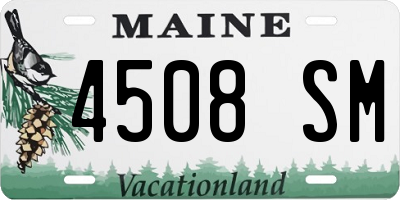 ME license plate 4508SM