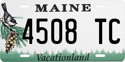 ME license plate 4508TC