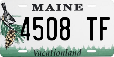ME license plate 4508TF