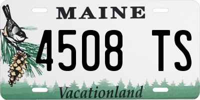 ME license plate 4508TS