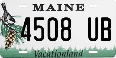 ME license plate 4508UB