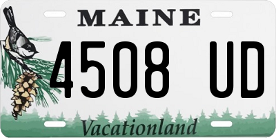 ME license plate 4508UD