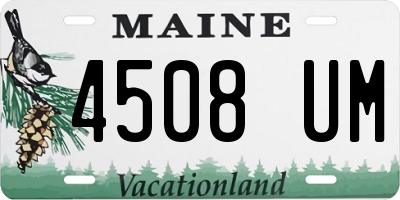 ME license plate 4508UM