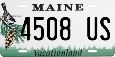 ME license plate 4508US