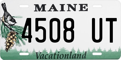 ME license plate 4508UT