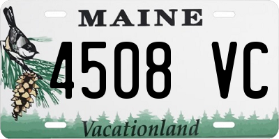 ME license plate 4508VC