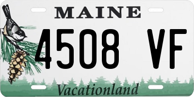 ME license plate 4508VF