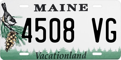 ME license plate 4508VG